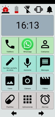 Pagina principal de l'aplicació Baldphone